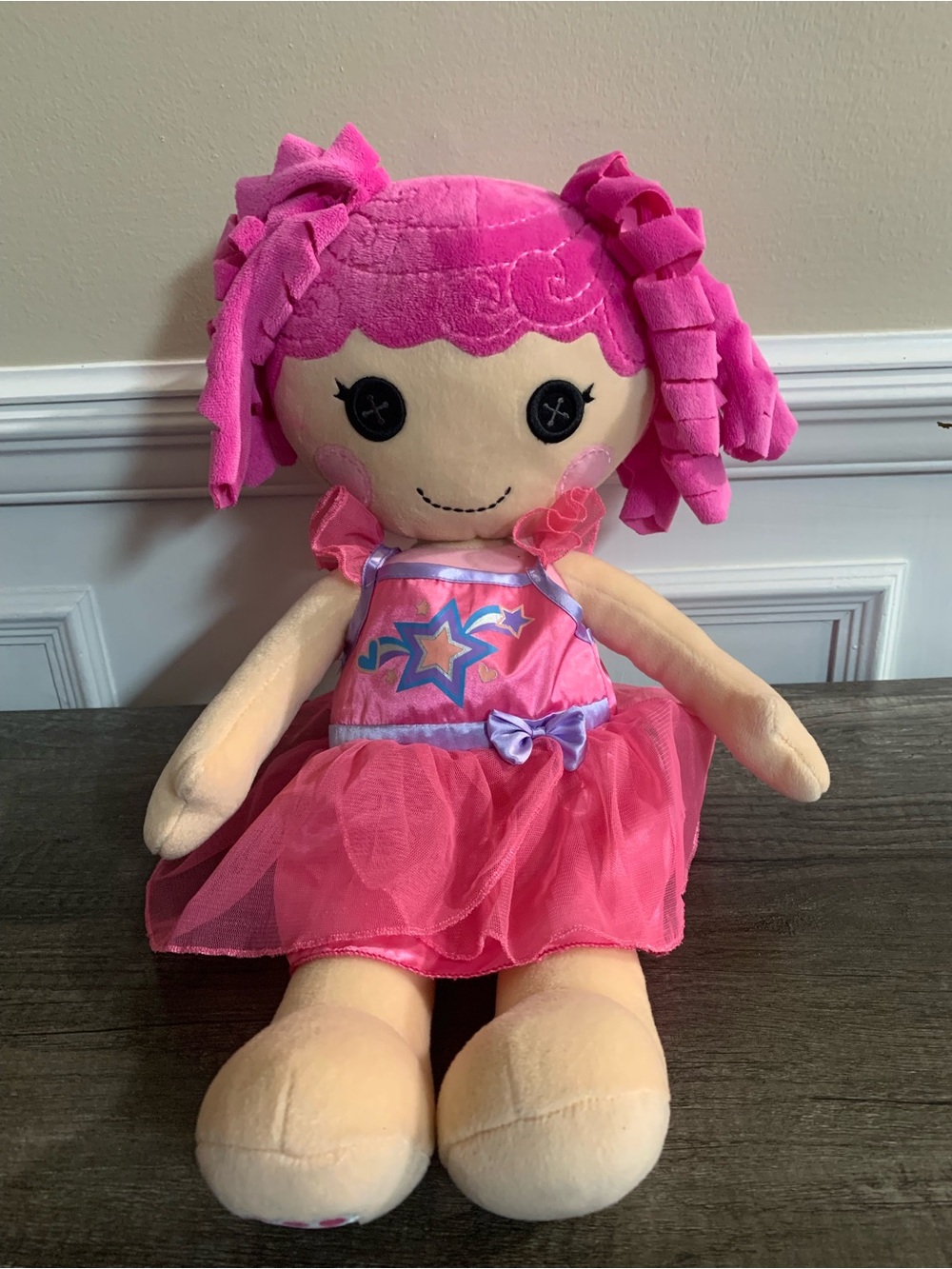 Build-A-Bear Pink Plush Lalaloopsy Rag Doll with Star Dress retired